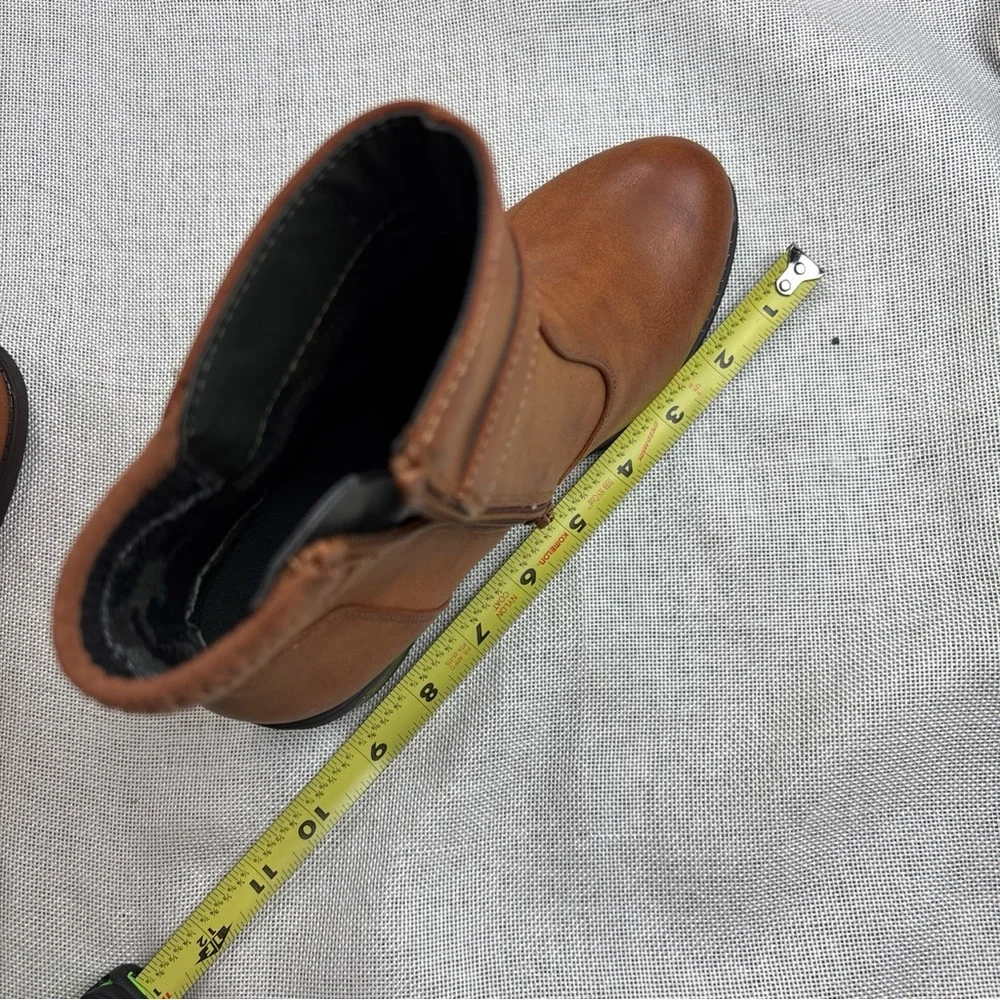 White Mountain Women's Brown Dark Tan Dessert Zipper Booties Shoe Size 6